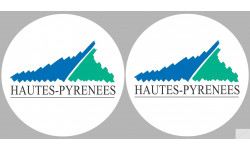 Département 65 les Hautes-Pyrénées (2 fois 10cm) - Autocollant(sticker)