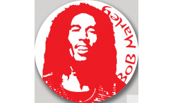 Bob Marley rond (20x20cm) - Autocollant(sticker)