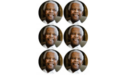 Nelson Mandela (6 fois 9cm) - Autocollant(sticker)