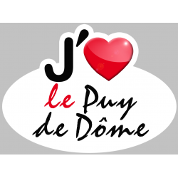 j'aime le Puy-de-Dôme (15x11cm) - Autocollant(sticker)