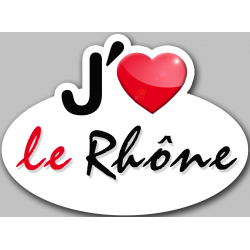 j'aime le Rhône (15x11cm) - Autocollant(sticker)
