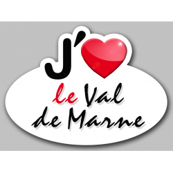 j'aime le Val-de-Marne (15x11cm) - Autocollant(sticker)