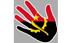 Autocollant (sticker): drapeau Angolais main