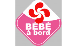 Autocollant (sticker): bebe a bord basque 2