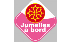 Autocollant (sticker): bebe a bord jumelles Occitanes 2