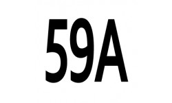 Autocollant (sticker): numéro de rue 59A