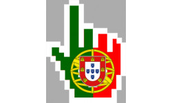 Autocollant (sticker): Curseur main Portugaise